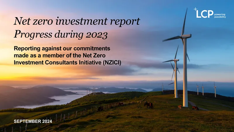 Net Zero Investment Report Progress for 2023