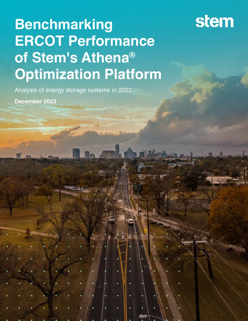 Benchmarking ERCOT Performance of Stem's Athena Optimization Platform