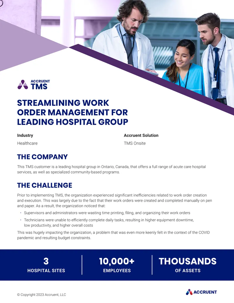 Streamlining Work Order Management for Healthcare