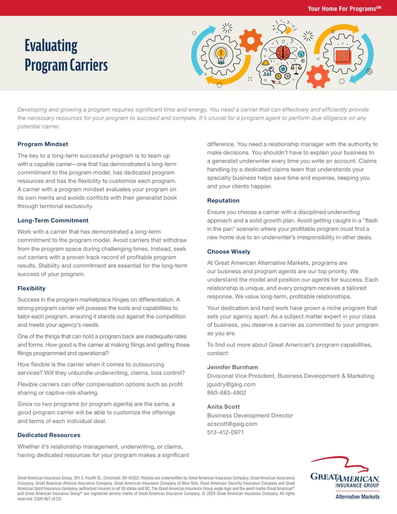 Evaluating Program Carriers for Long-Term Success