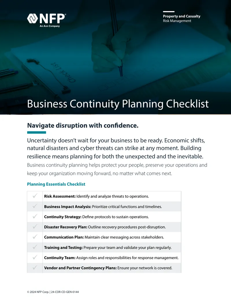 Business Continuity Planning Checklist