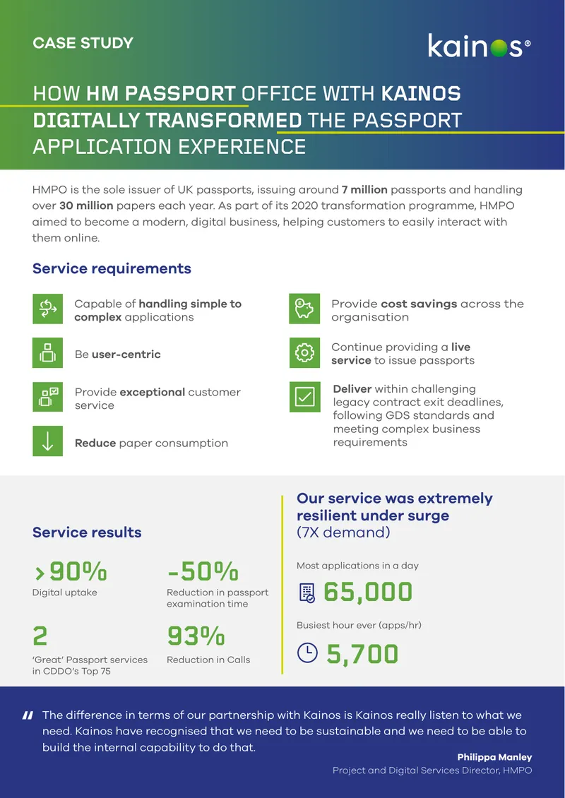 HM Passport Office Digital Transformation Case Study