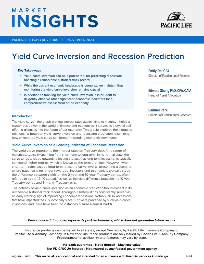 Yield Curve Inversion and Economic Recession Prediction