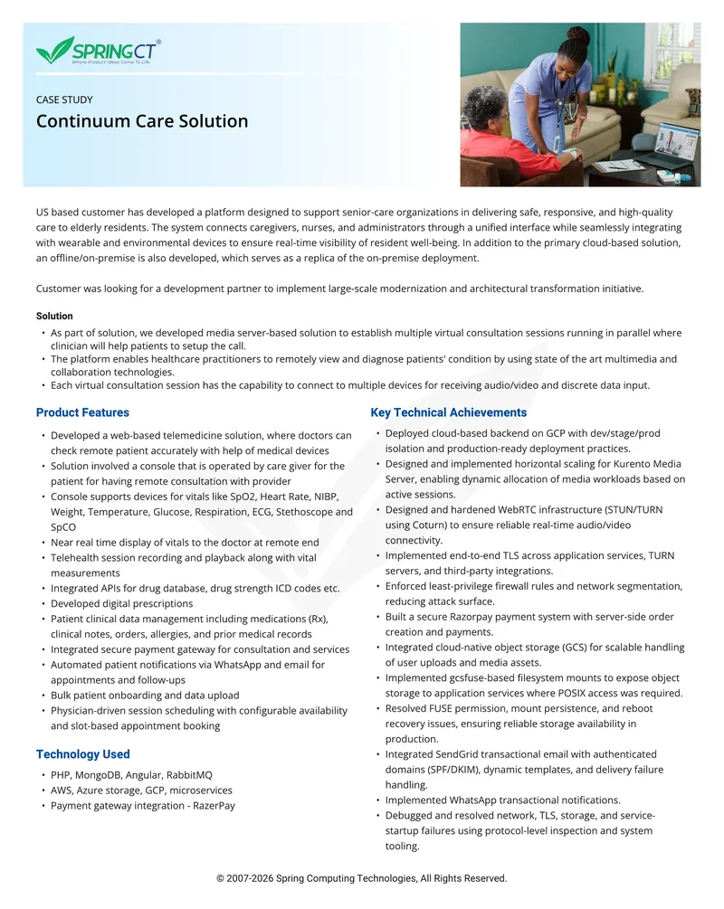 Continuum Care Solution Case Study