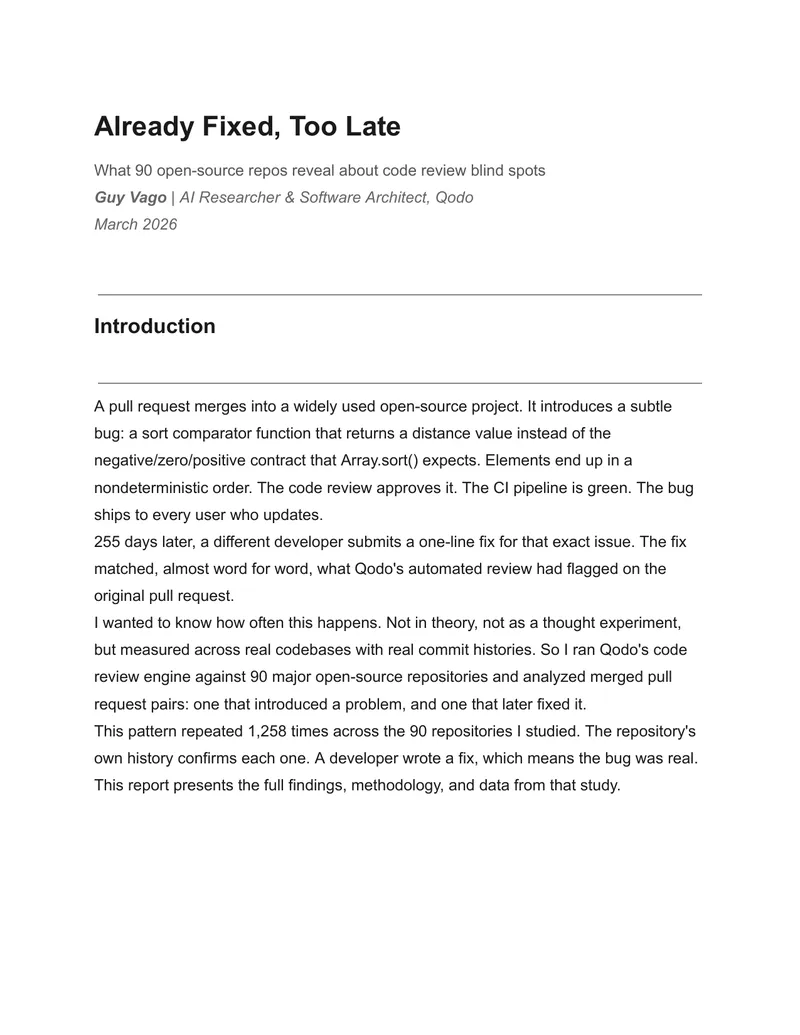 Analysis of Code Review Blind Spots in Open-Source Repositories
