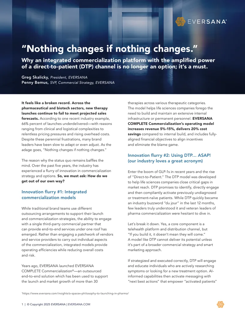 Integrated Commercialization and Direct-to-Patient Strategies