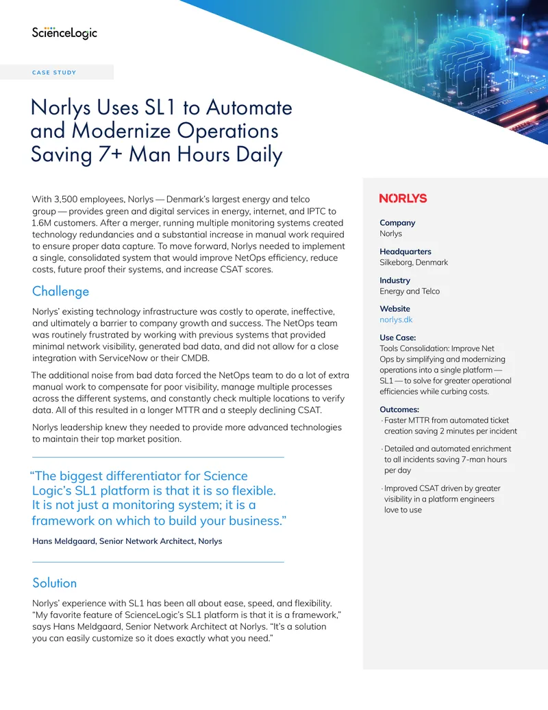 Norlys Case Study on SL1 Platform Implementation
