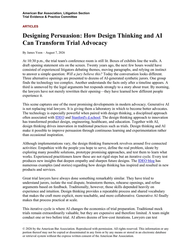 Designing Persuasion with AI and Design Thinking