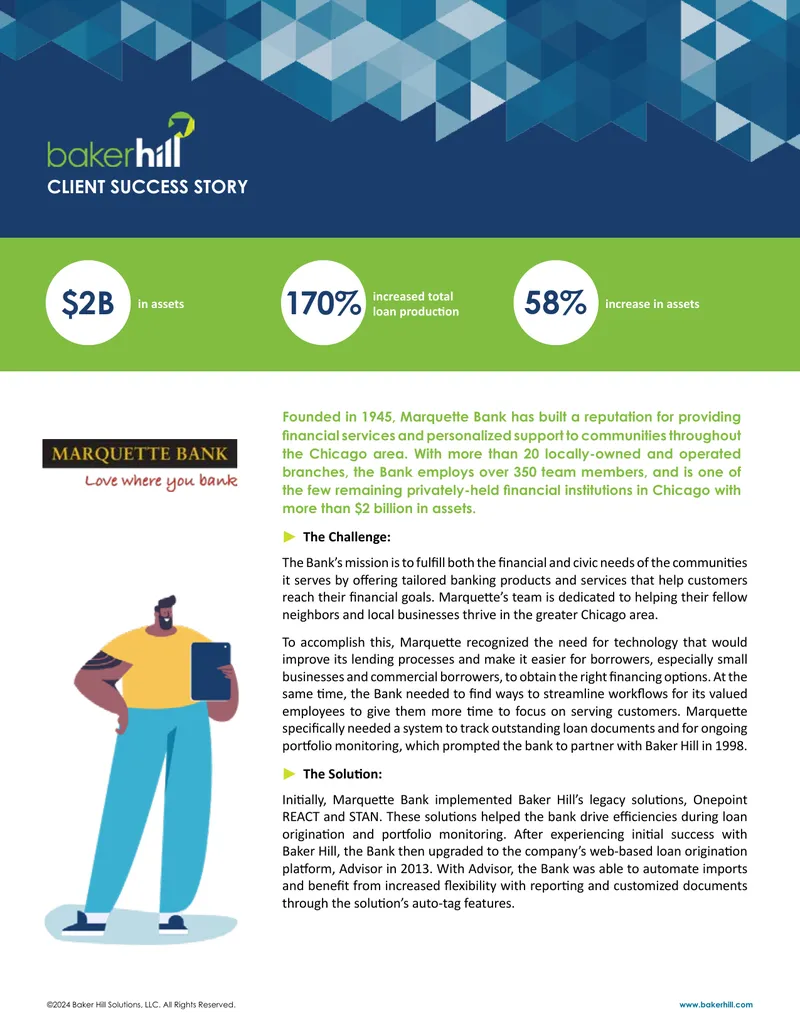 Marquette Bank Client Success Story