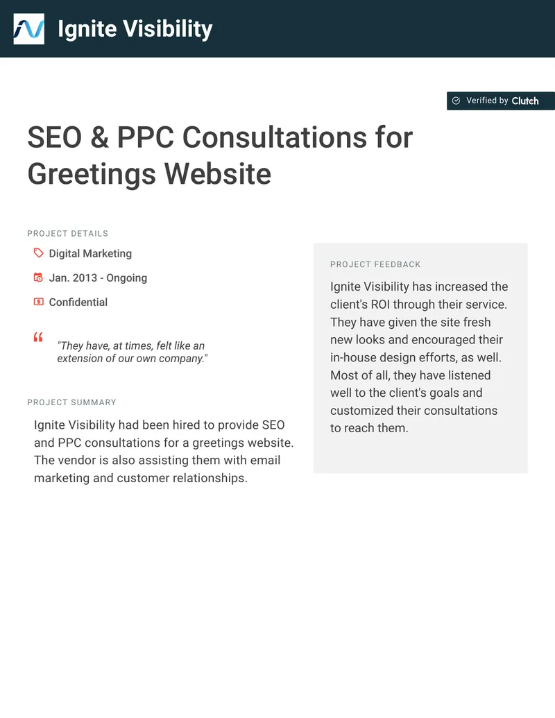 SEO and PPC Consultation Case Study for Greetings Website