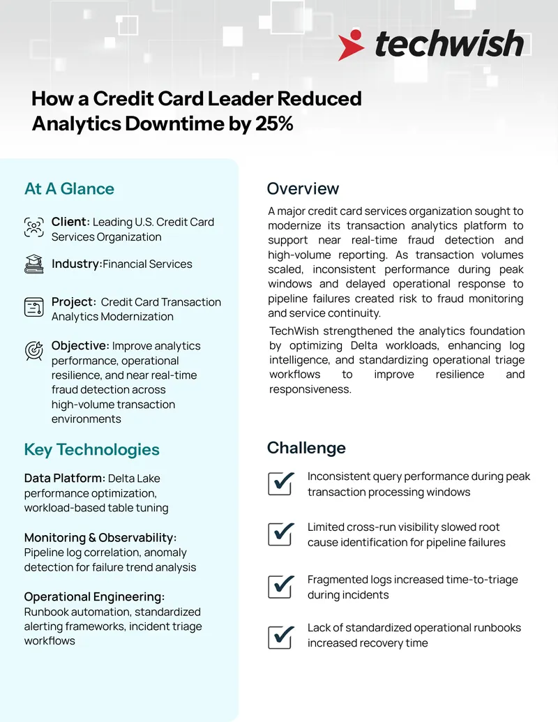 Credit Card Transaction Analytics Modernization Case Study