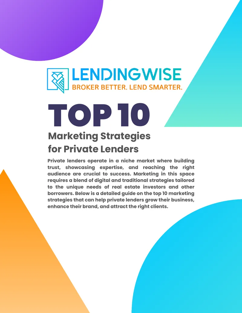 Marketing Strategies for Private Lenders