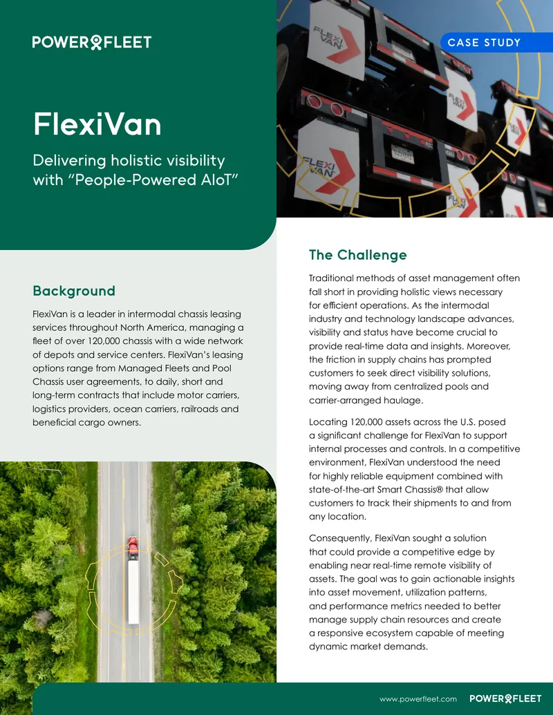 FlexiVan Chassis Leasing Visibility Solutions