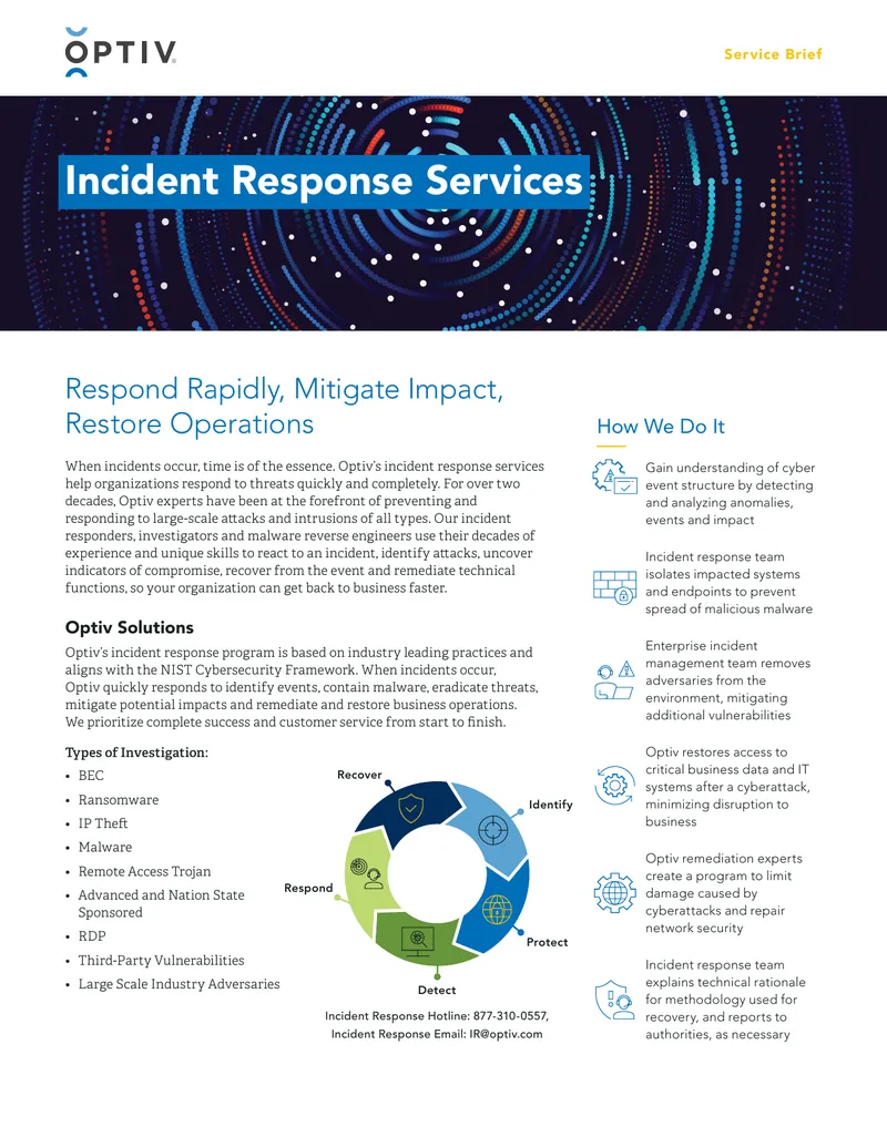 Incident Response Services Overview
