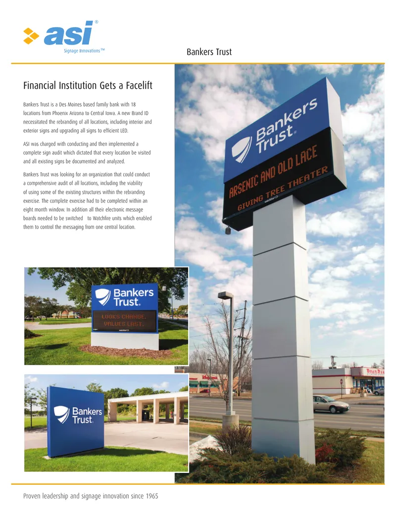 Bankers Trust Signage Rebranding Project