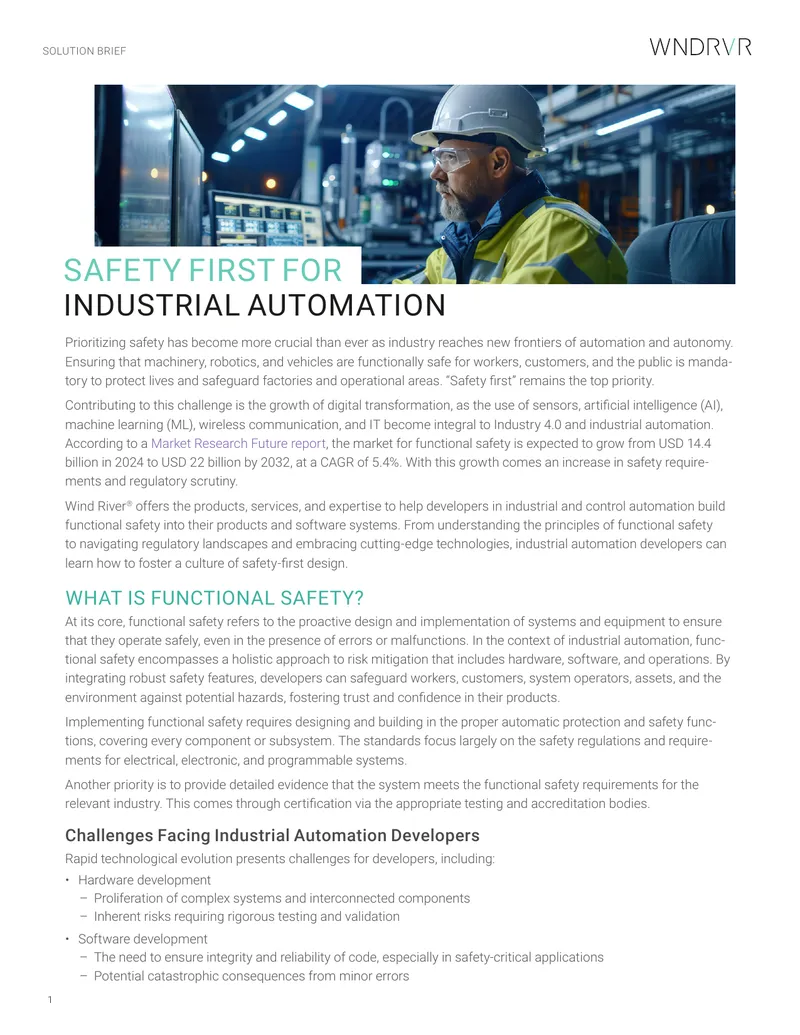 Functional Safety in Industrial Automation