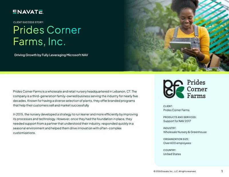 Client Success Story of Prides Corner Farms