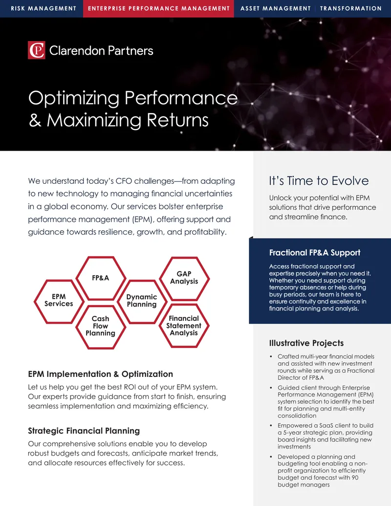 Enterprise Performance Management Services Overview