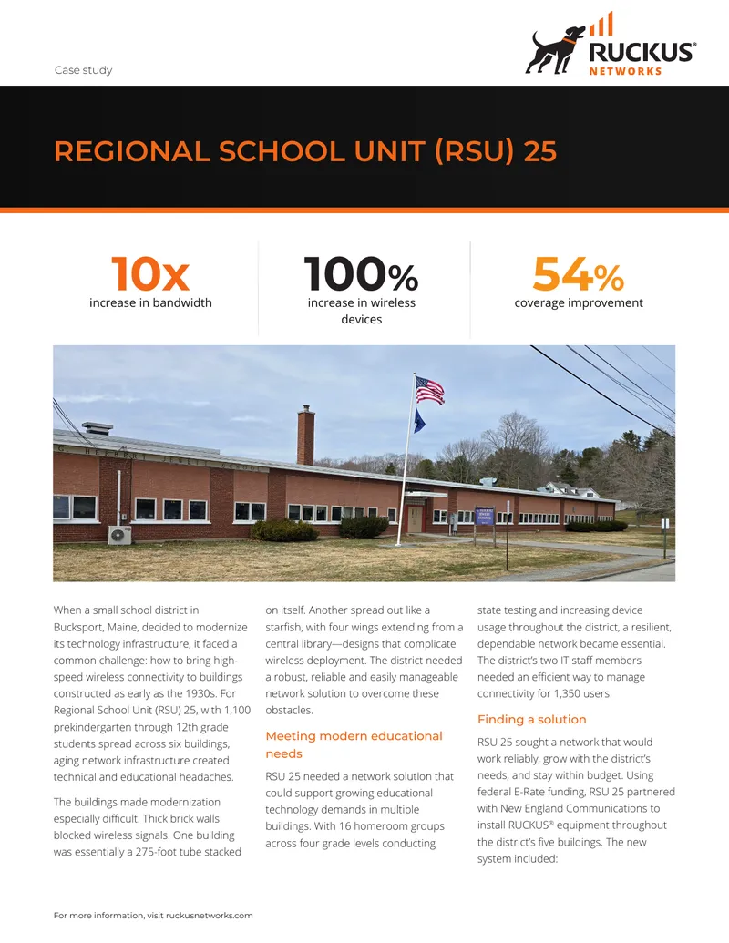 Network Infrastructure Upgrade for RSU 25