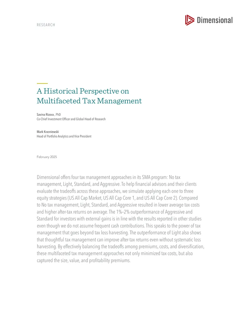 Multifaceted Tax Management Approaches in Investment Strategies