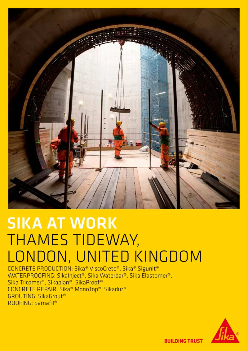 Sika Solutions for Thames Tideway Project