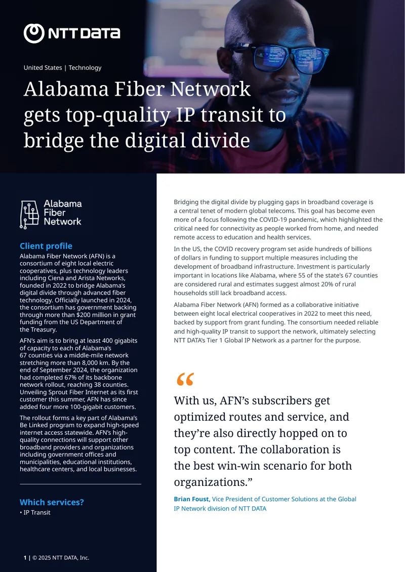 Alabama Fiber Network IP Transit Partnership