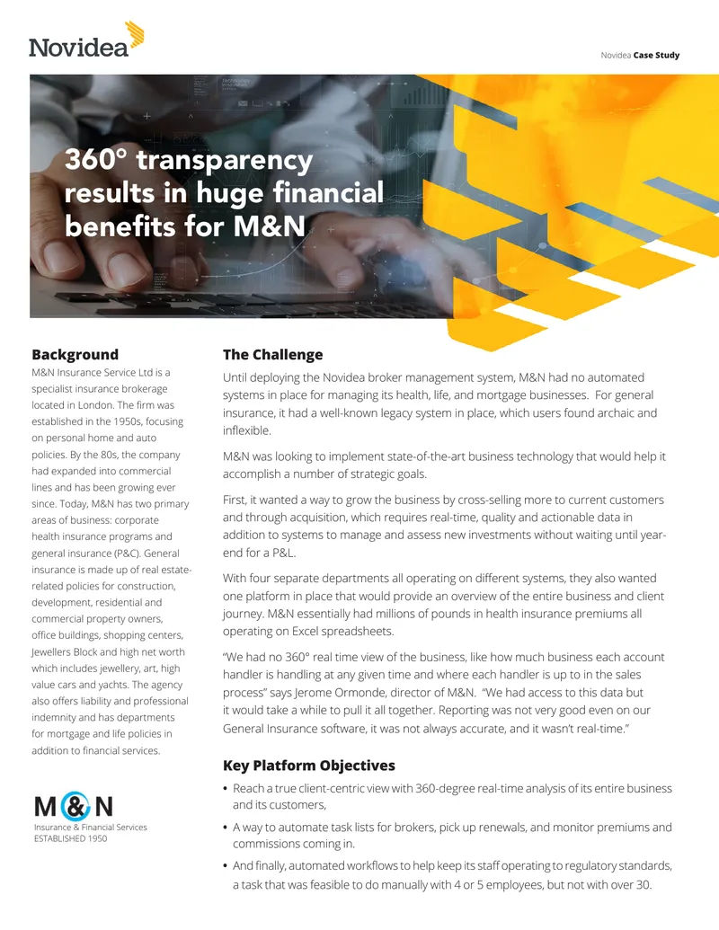 M&N Insurance Service Ltd Case Study