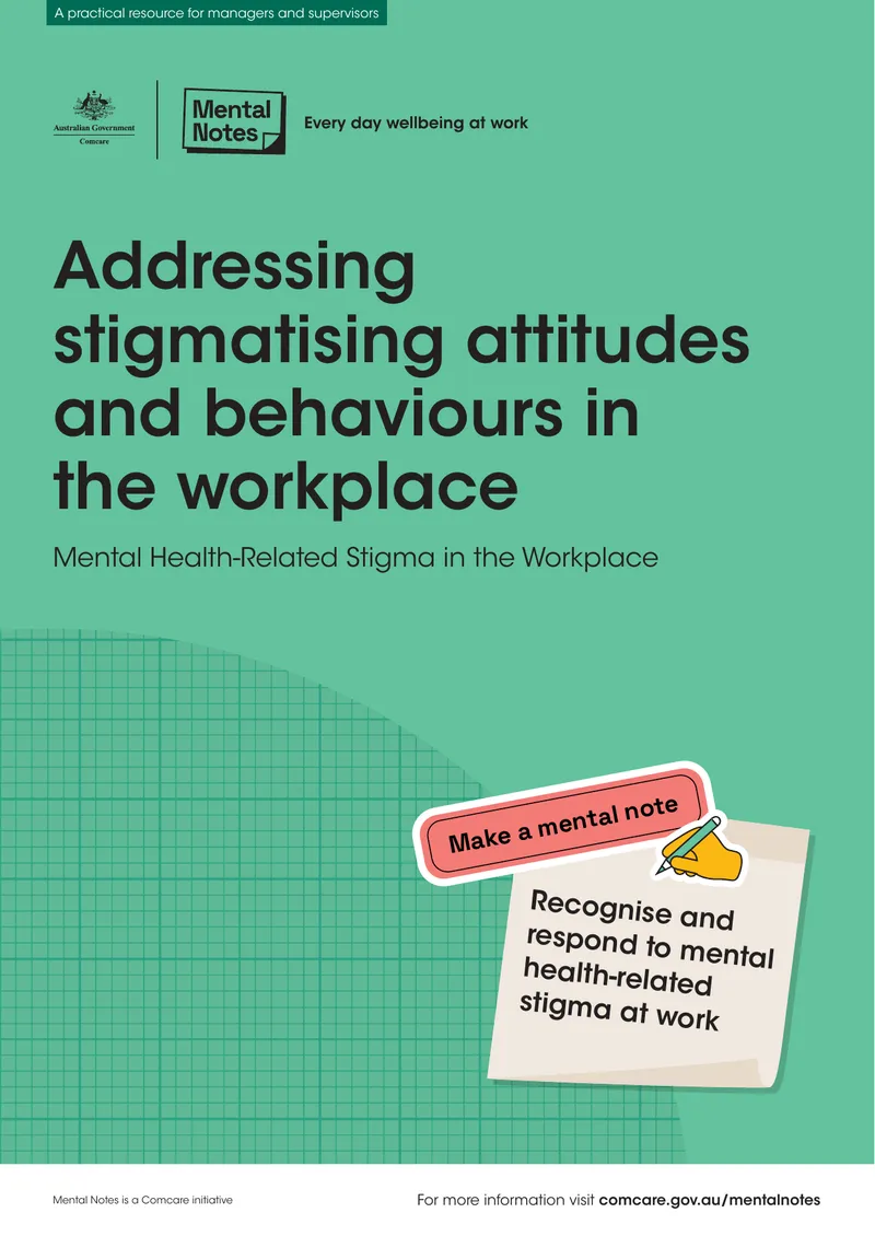 Addressing Mental Health-Related Stigma in the Workplace