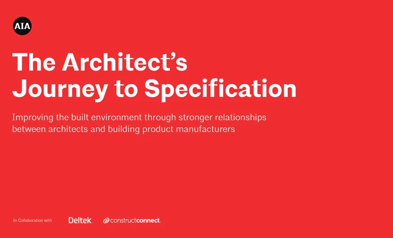 Architects' Role in Product Specification Research