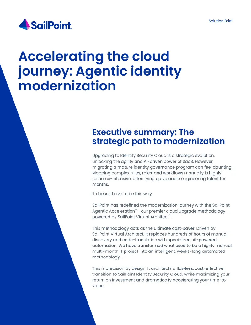 Agentic Identity Modernization Cloud Transition
