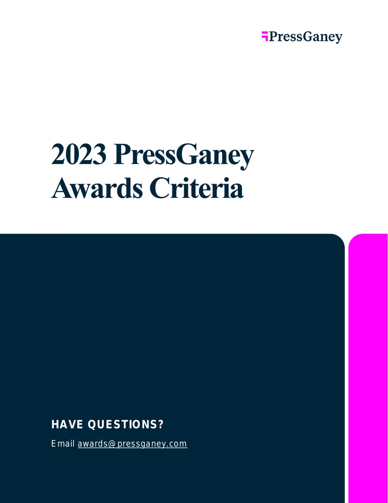 2023 Press Ganey Awards Criteria Overview