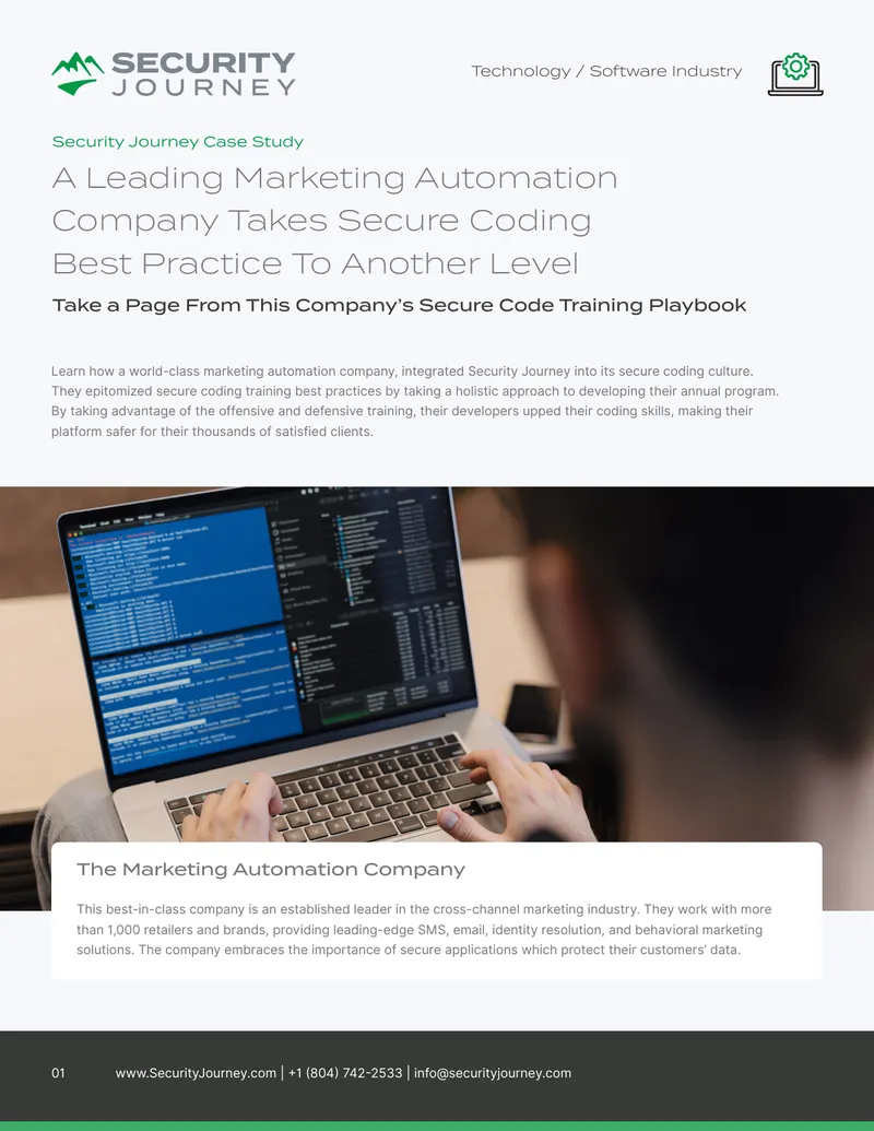 Secure Coding Training Implementation Case Study
