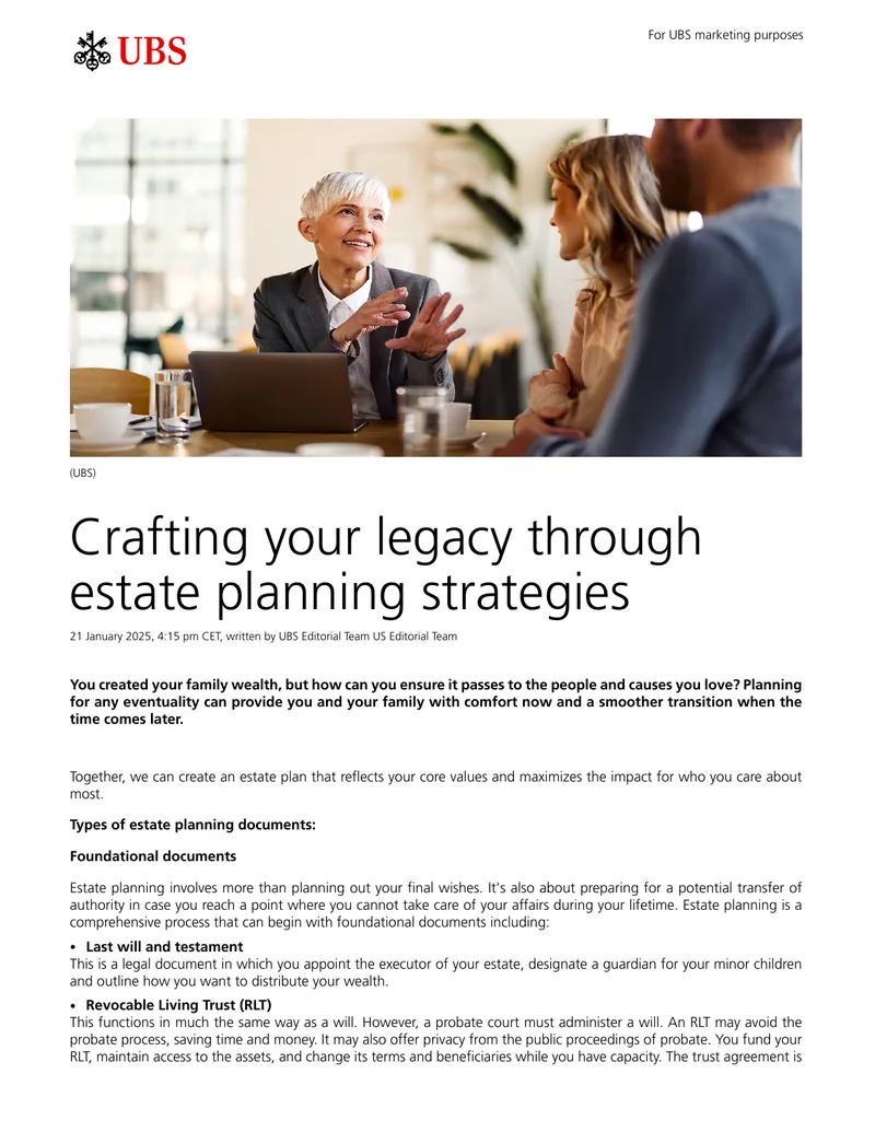 Estate Planning Strategies for Wealth Transfer