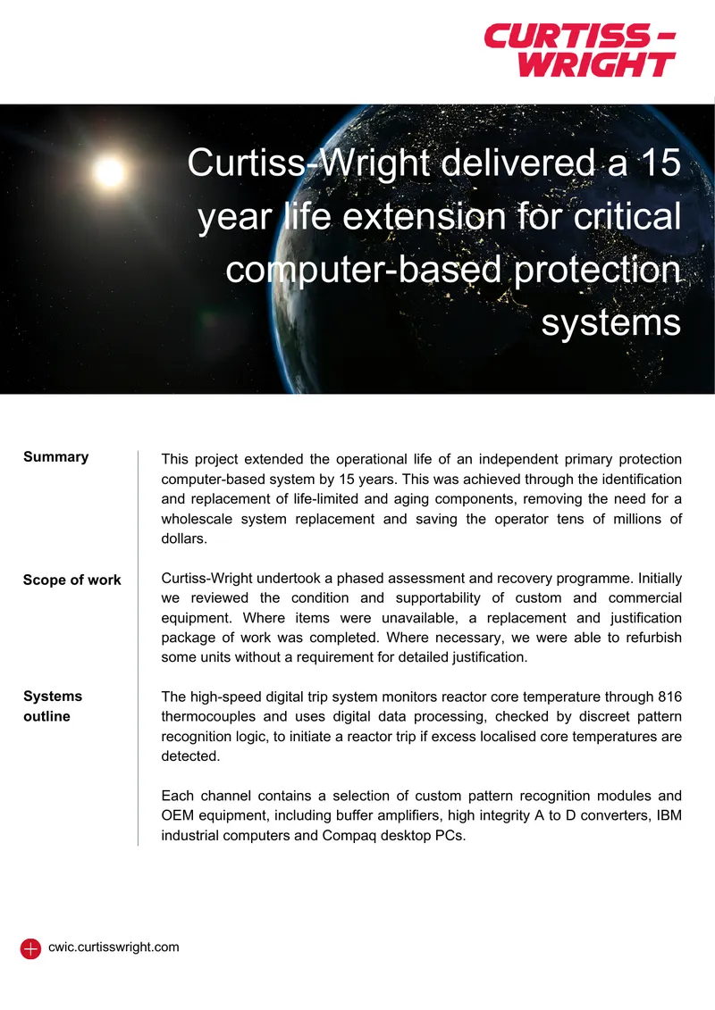 15 Year Life Extension for Protection Systems