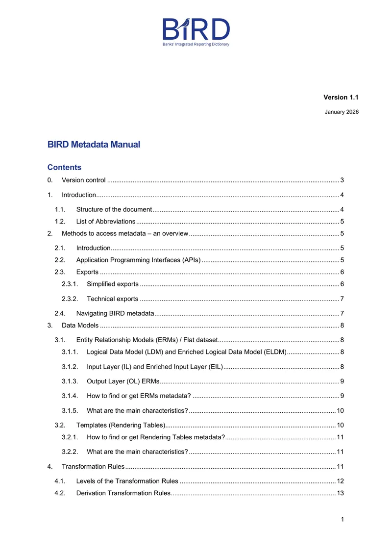 BIRD Metadata Access and Integration Guide