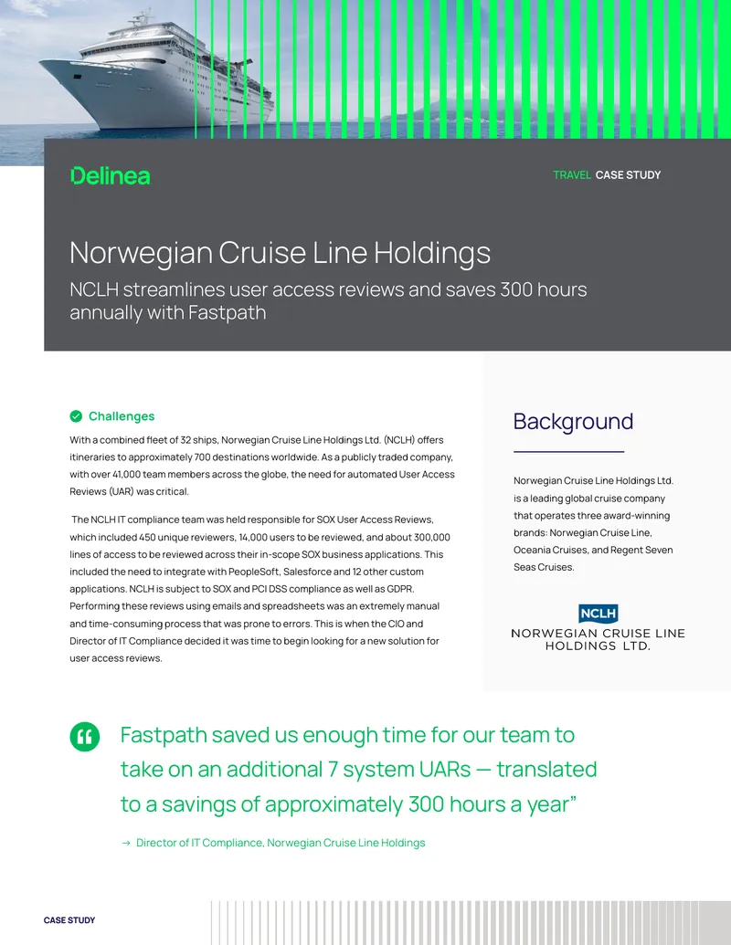 Norwegian Cruise Line User Access Review Case Study