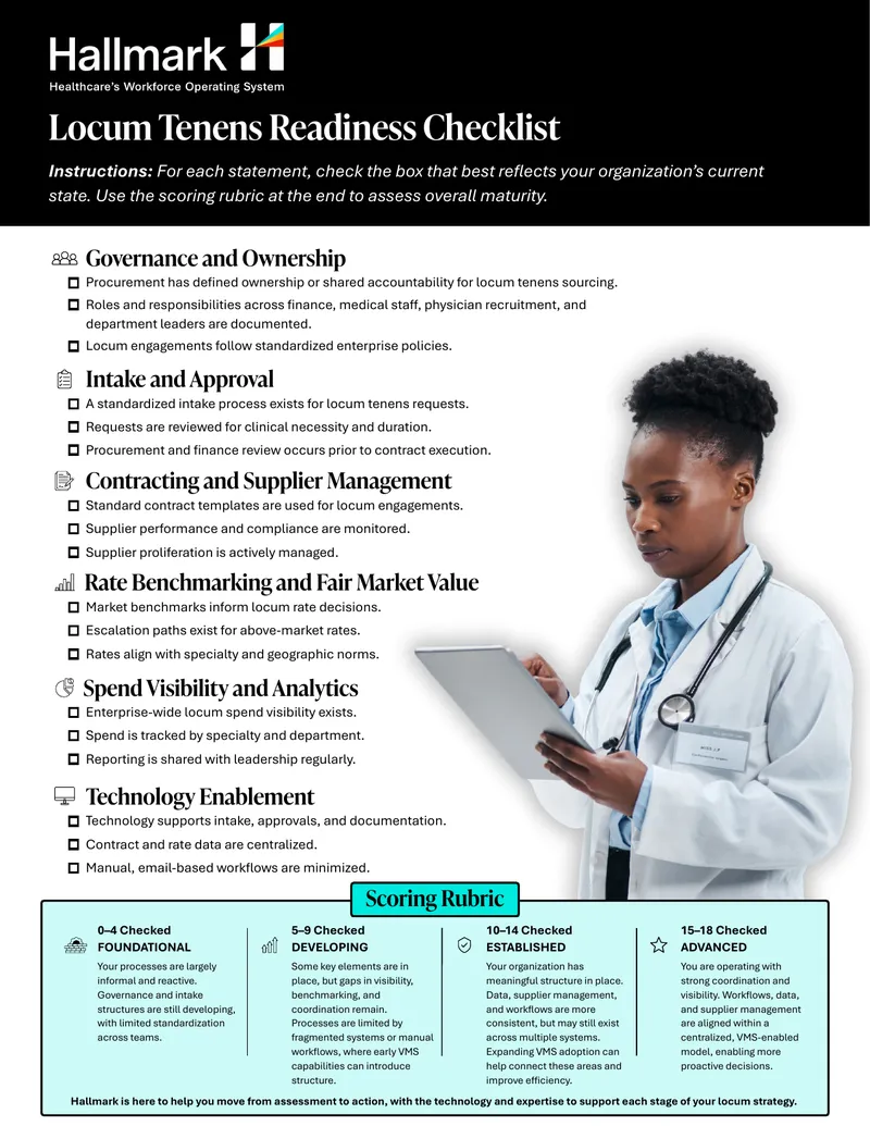 Locum Tenens Readiness Assessment Checklist