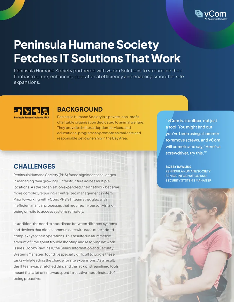 Peninsula Humane Society IT Infrastructure Management
