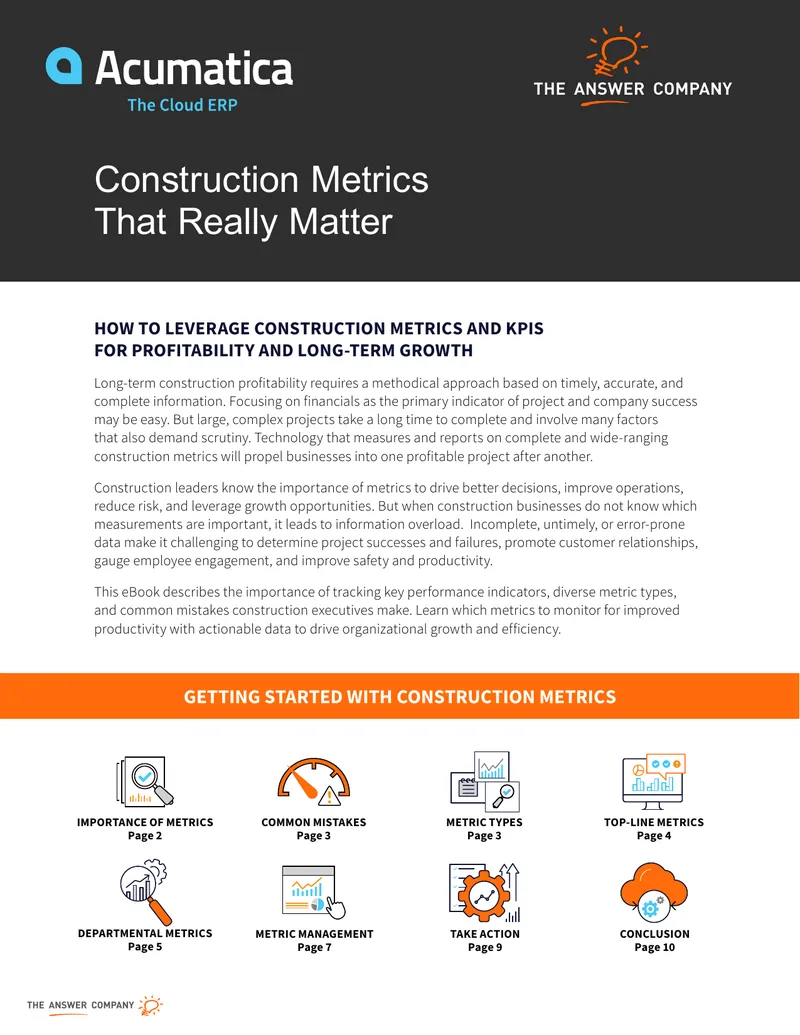 Leveraging Construction Metrics for Profitability