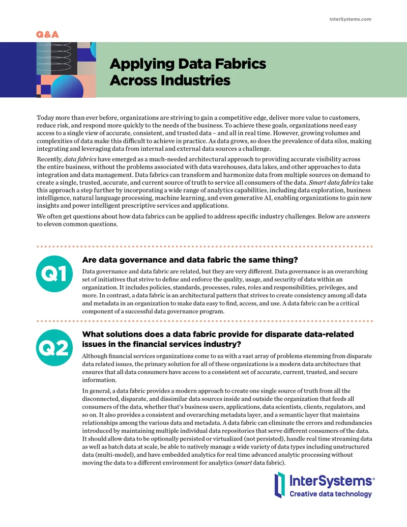 Applying Data Fabrics Across Industries