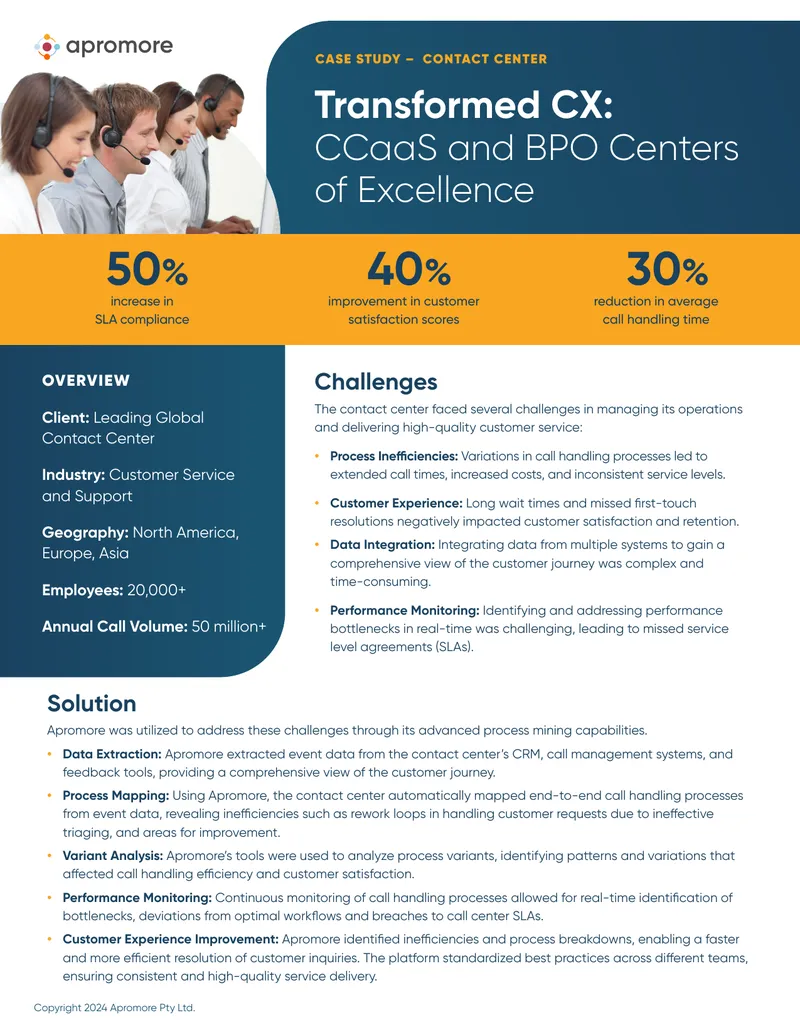 Contact Center Operational Efficiency Case Study