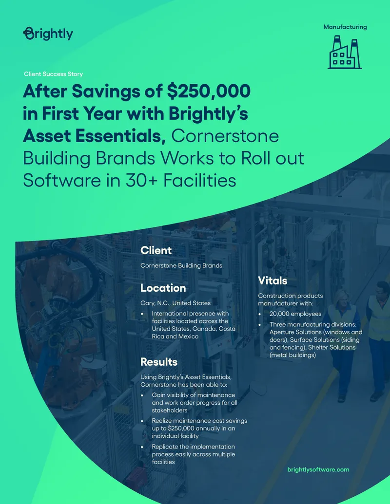 Client Success Story of Cornerstone Building Brands