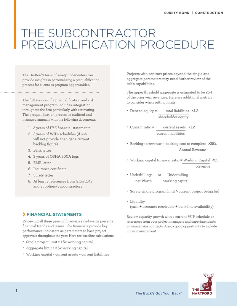 Subcontractor Prequalification and Risk Management Guide