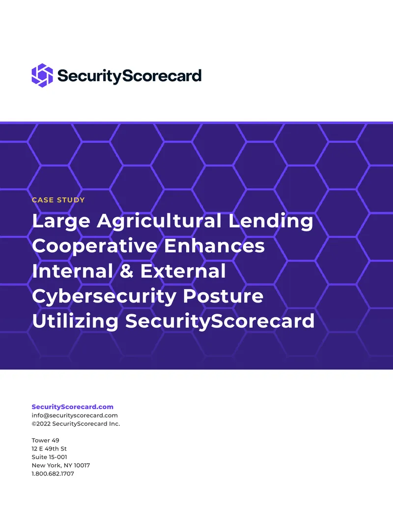Large Agricultural Lending Cooperative Cybersecurity Case Study