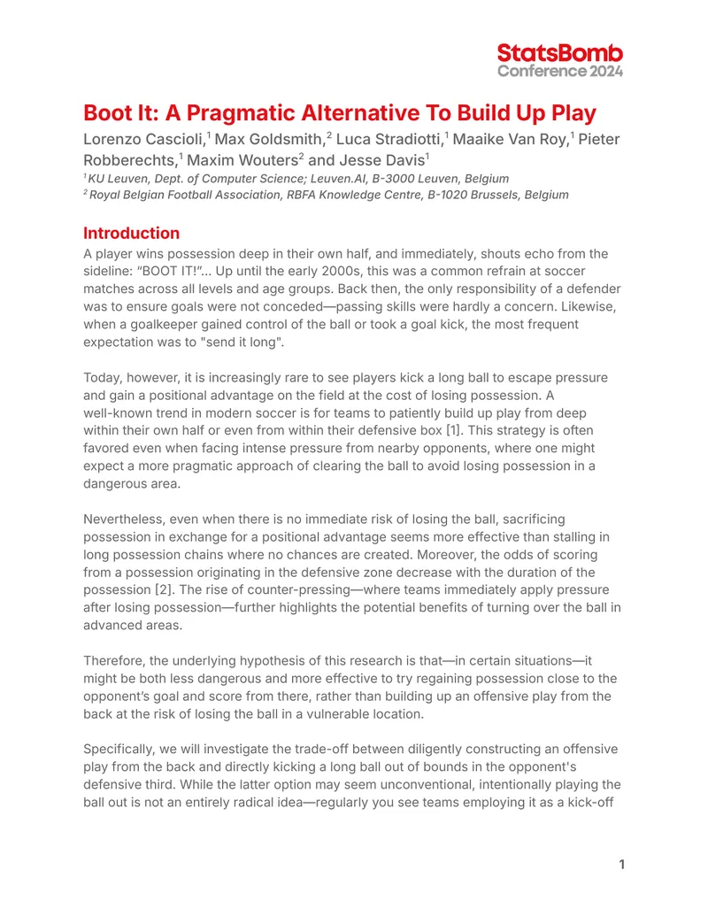 Evaluating Soccer Strategies for Possession and Throw-Ins