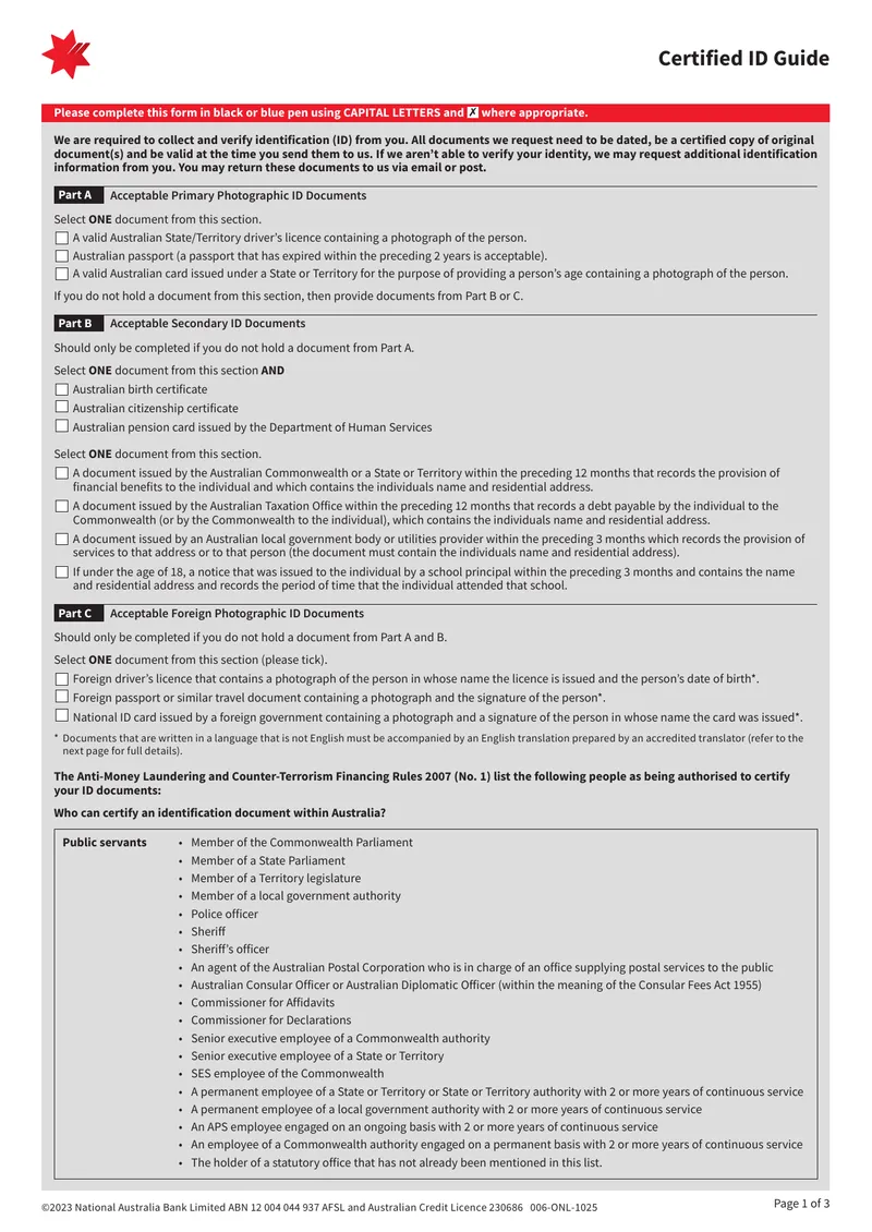 Certified Identification Document Submission Guide