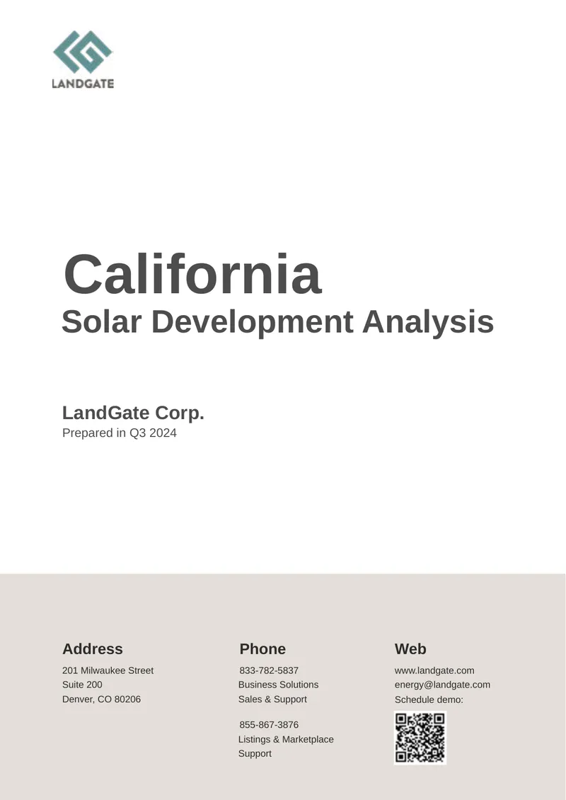 California Solar Development Analysis Report