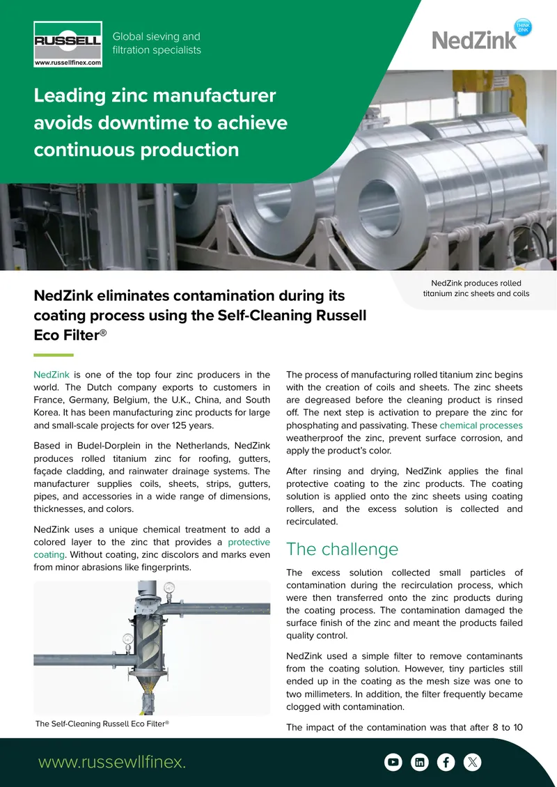 Zinc Production Efficiency Improvement Case Study