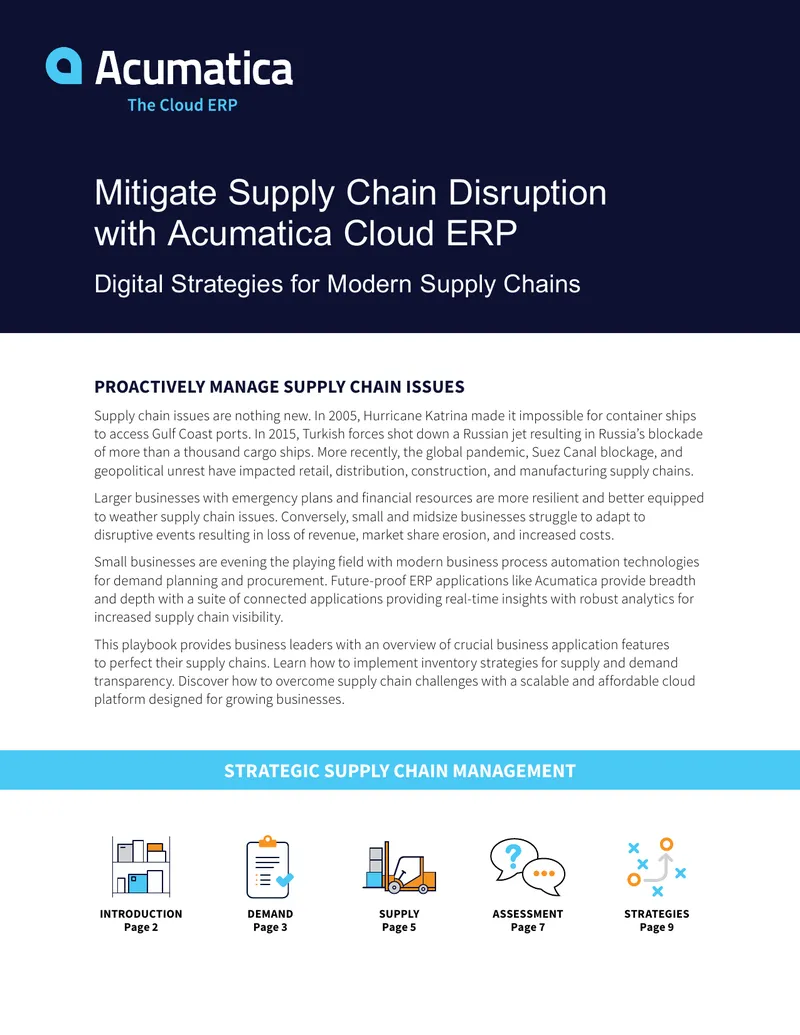 Strategic Supply Chain Management Playbook