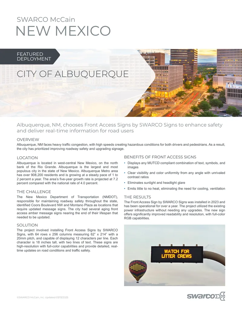 Front Access Sign Installation Project in Albuquerque